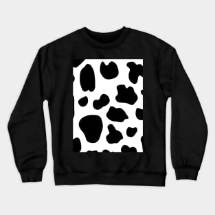 Large Cow Hide Print in Black and White Crewneck Sweatshirt